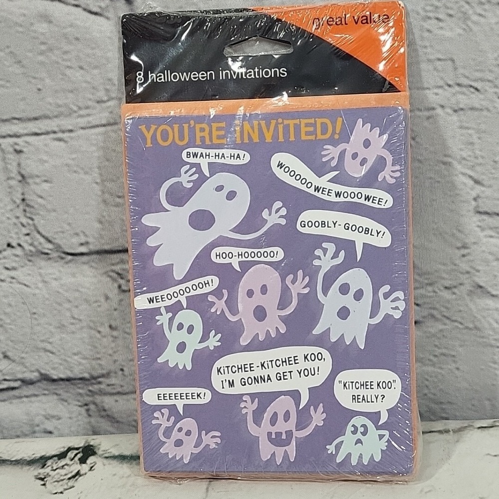 Vintage Halloween Party Invitations Sealed 8Pk Carlton Cards American Greetings